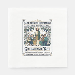 Serviette En Papier Arbre Généalogique de Jésus Chemise Conception bas