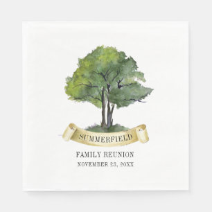 Serviette En Papier Arbre généalogique de la réunion de famille à l'aq