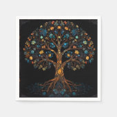 Serviette En Papier Arbre mosaïque en verre tendu (Devant)