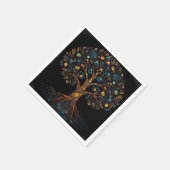 Serviette En Papier Arbre mosaïque en verre tendu (Coin)
