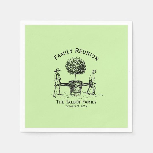 Serviette En Papier Arbre papier de réunion familiale personnalisée Na (Devant)