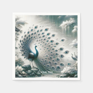 Serviette En Papier Arbre pluviale Peacock Imaginaire mou