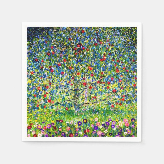Serviette En Papier Arbre pomme Gustav Klimt (Devant)