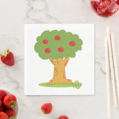 Serviette En Papier Arbre rouge (En situation)