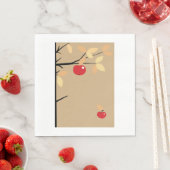 Serviette En Papier Arbre rouge (En situation)