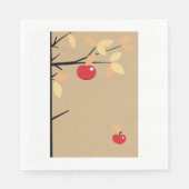 Serviette En Papier Arbre rouge (Devant)
