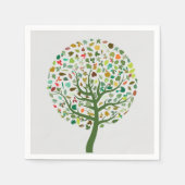 Serviette En Papier Arbre vert illustration pique-nique (Devant)