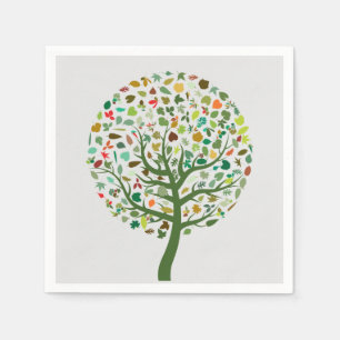 Serviette En Papier Arbre vert illustration pique-nique