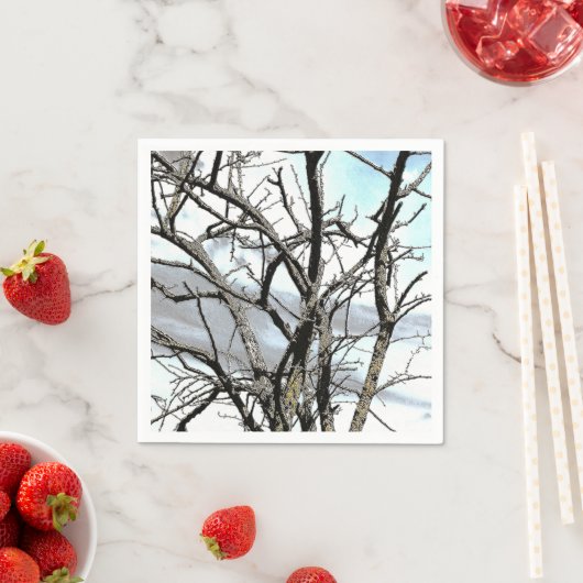 SERVIETTE EN PAPIER ARBRES (En situation)