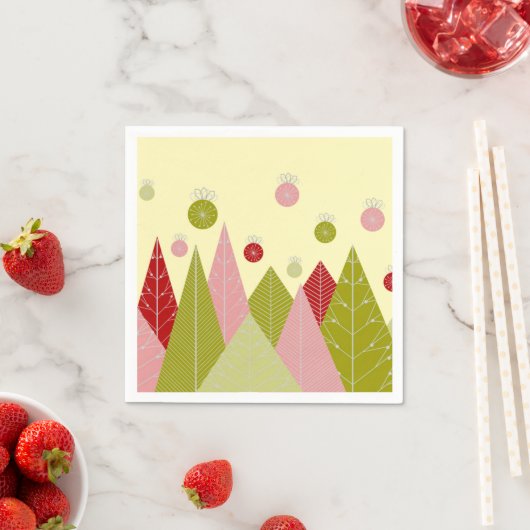 Serviette En Papier Arbres de Noël (En situation)