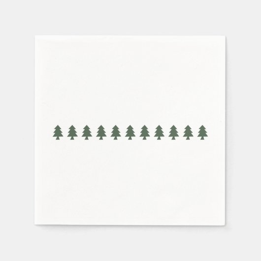 Serviette En Papier Arbres de Noël (Devant)