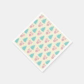 Serviette En Papier Arbres de Noël, Bows & Baubles Motif rétro (Coin)