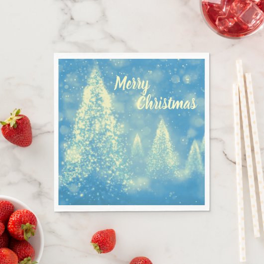 Serviette En Papier Arbres de Noël magiques Joyeux Noël (En situation)