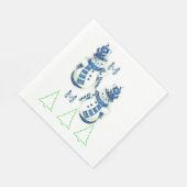 Serviette En Papier Arbres de Noël Papier vert serviettes, Snowman (Coin)