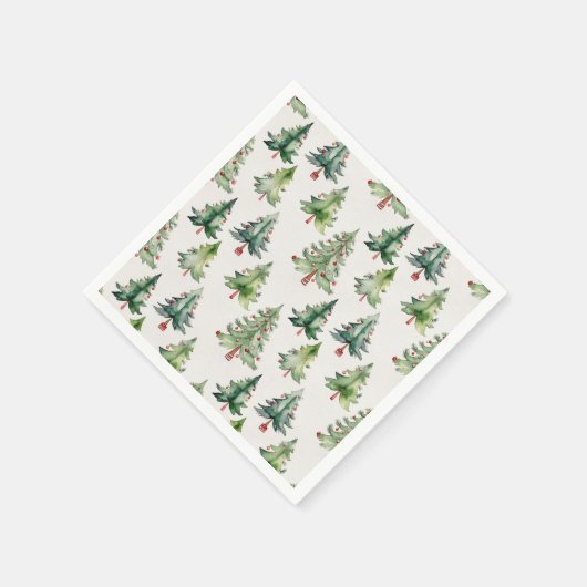 Serviette En Papier Arbres de Noël sapins verts serviettes (Coin)