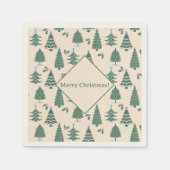 Serviette En Papier Arbres de Noël vintage (Devant)