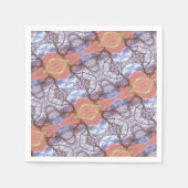 SERVIETTE EN PAPIER ARBRES ET CHAMPS MOTIF (Devant)