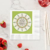 Serviette En Papier Arbres et lumières de Noël (Plaque cadeau personna (En situation)