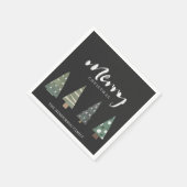 Serviette En Papier Arbres nordiques Joyeux Noël (Coin)
