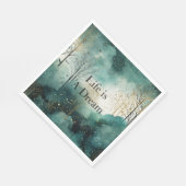 Serviette En Papier Arbres verts en or (Coin)