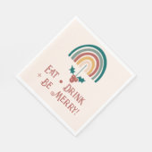 Serviette En Papier Arc arc-en-ciel de Noël Boho (Coin)
