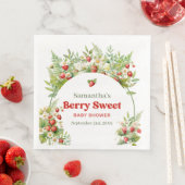 Serviette En Papier Arc Boho doux Berry Aquarelle sauvage fraise (En situation)