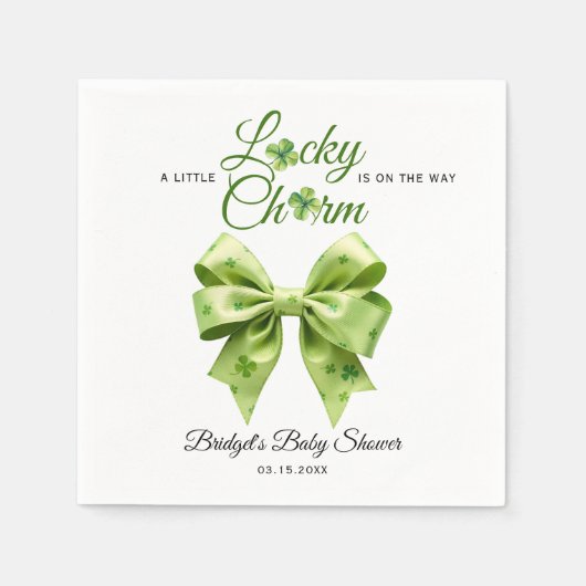 Serviette En Papier Arc de charme Lucky St. Patrick's Day baby shower (Devant)