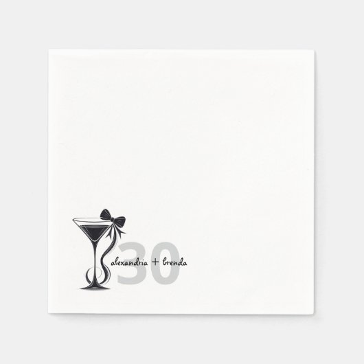 Serviette En Papier Arc de Martini (Devant)