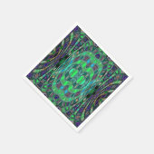 Serviette En Papier Arc d'infini - Vert acide et Bleu profond (Coin)