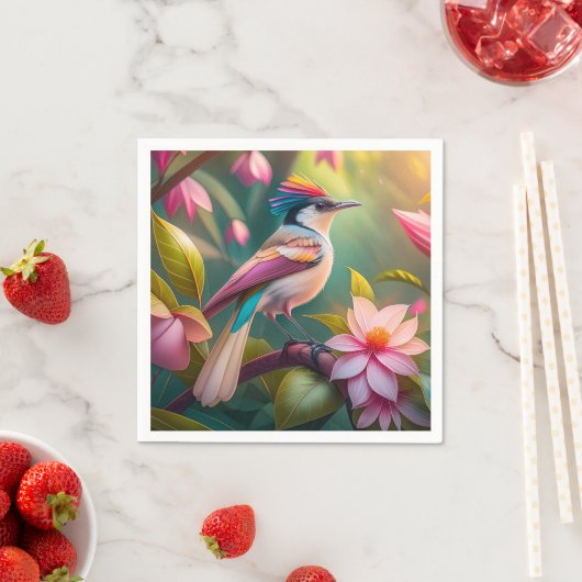 Serviette En Papier Arc en arc-en-ciel Jay Imaginaire Bird (En situation)