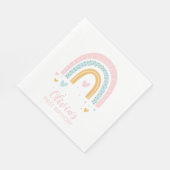 Serviette En Papier Arc en arc-en-ciel Premier anniversaire serviettes (Coin)