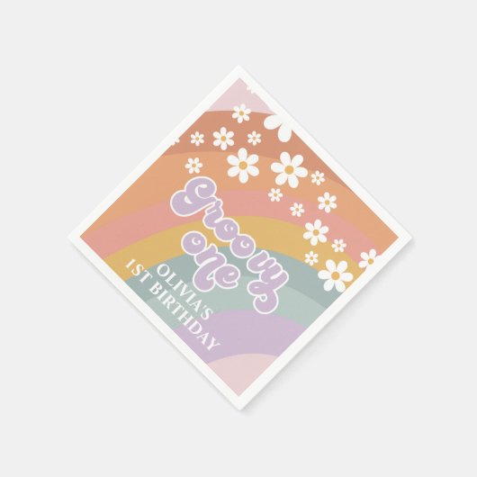 Serviette En Papier Arc en arc-en-ciel super (Coin)
