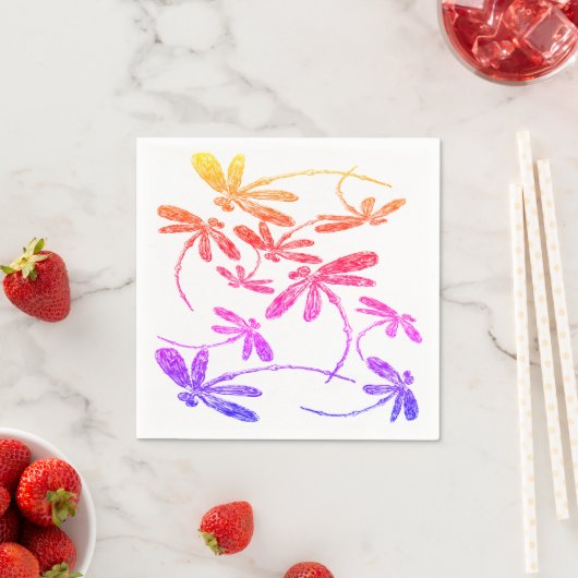 Serviette En Papier Arc-en-ciel (En situation)