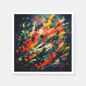 Serviette En Papier Arc-en-ciel Abstrait Rhapsody (Devant)