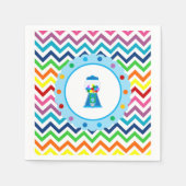 Serviette En Papier Arc en ciel Chevron Gumball (Devant)