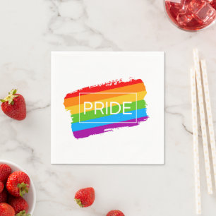 Serviette En Papier Arc-en-ciel de la Fierté de Bruxelles