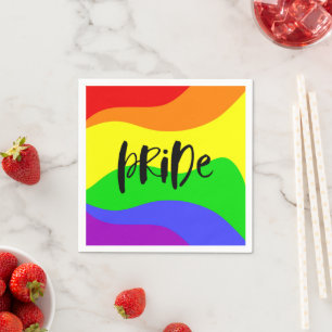 Serviette En Papier Arc-en-ciel de la fierté moderne
