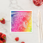 Serviette En Papier Arc-en-ciel de Manhattan (En situation)