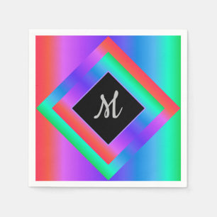 Serviette En Papier Arc-en-ciel de Pastel lumineux