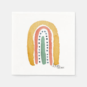 Serviette En Papier arc-en-ciel d'or simple