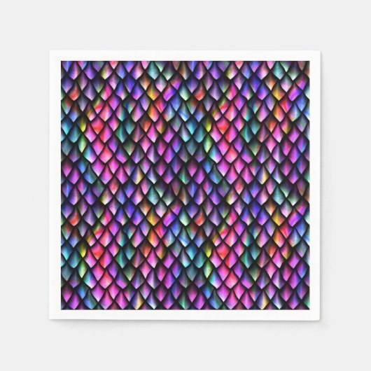 Serviette En Papier Arc-en-ciel Dragon Scales papier Naples (Devant)