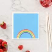 Serviette En Papier Arc en ciel et ciel bleu (En situation)