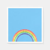 Serviette En Papier Arc en ciel et ciel bleu (Devant)
