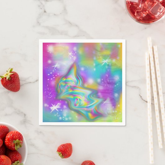 Serviette En Papier Arc-en-ciel et étoiles (En situation)