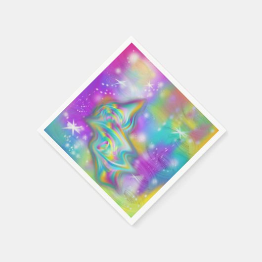 Serviette En Papier Arc-en-ciel et étoiles (Coin)