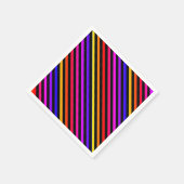 Serviette En Papier Arc-en-ciel et rayé de noir (Coin)