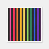 Serviette En Papier Arc-en-ciel et rayures noires (Devant)