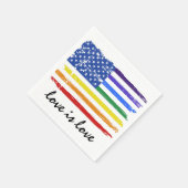 Serviette En Papier Arc-en-ciel gay pride (Coin)