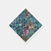 Serviette En Papier Arc en ciel Iridescente Abalone Beach Shell (Coin)