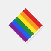Serviette En Papier Arc-en-ciel LGBT Pride (Coin)